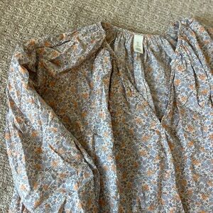 H&M Floral Dress with Orange and Blue Pattern